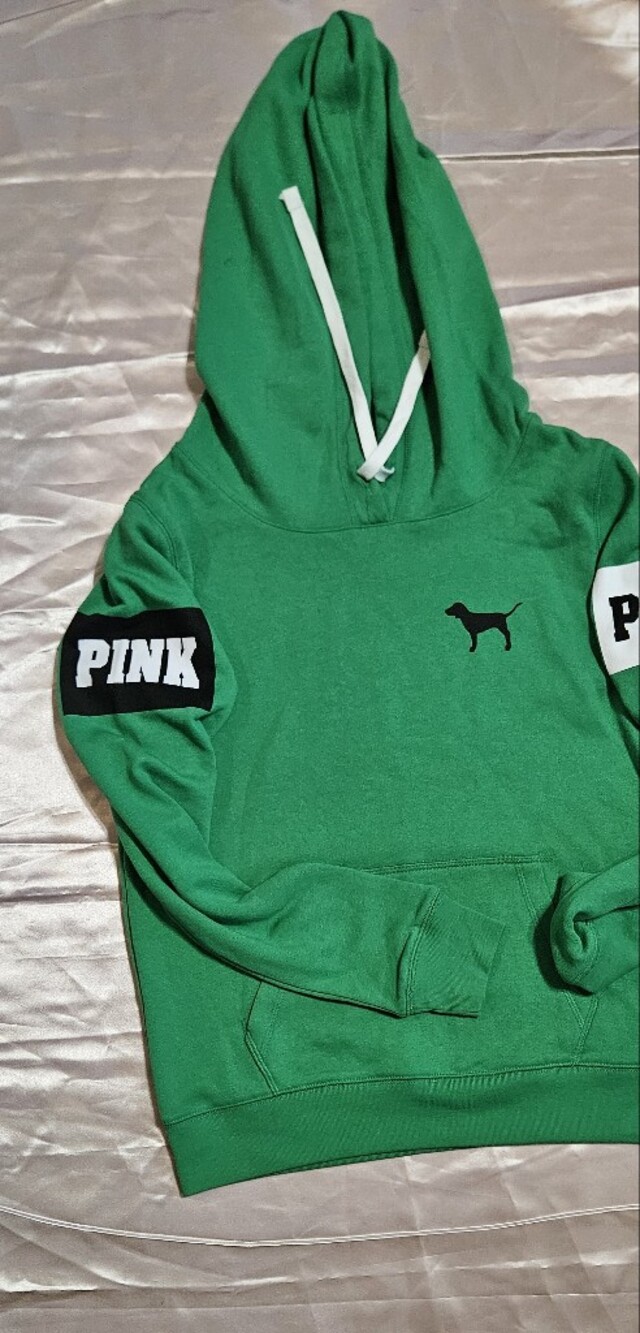 PINK Victoria's Secret Green Hoodie NWT